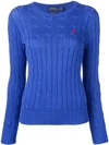 POLO RALPH LAUREN LOGO CABLE KNIT SWEATER