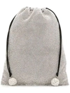 CA&LOU EMBELLISHED DRAWSTRING CLUTCH