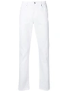Frame Mens Mid Rise Knit Straight Leg Jeans In White