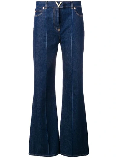 Valentino V Detail Regular-fit Jeans In Blue