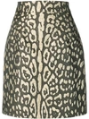 DOLCE & GABBANA METALLIC LEOPARD-PRINT MINI SKIRT