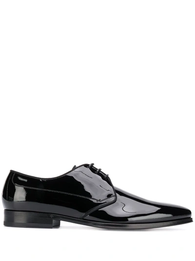 Dolce & Gabbana Leather Lace-up Derby Shoes In Black
