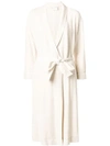 Forte Forte Long Belted Coat In Neutrals