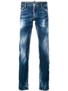 Dsquared2 Clement Distressed Jeans In Blue