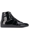 SAINT LAURENT VARNISH HI-TOP TRAINERS