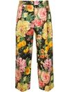 DOLCE & GABBANA FLORAL CROPPED TROUSERS