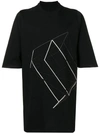 RICK OWENS GEOMETRIC EMBROIDERED T