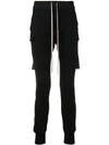 RICK OWENS CARGO LAYERED JOGGING TROUSERS
