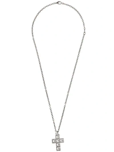 Gucci Small Cross Necklace In Silver