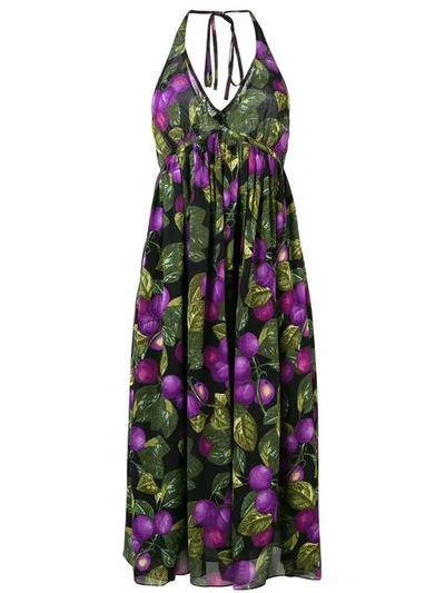 Marc Jacobs Redux Grunge Plum Georgette Halter Dress In Purple Multi |  ModeSens