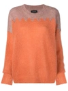 ISABEL MARANT CONTRAST PANEL KNIT SWEATER