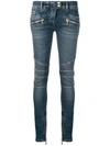 BALMAIN SKINNY BIKER JEANS