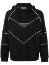 GIVENCHY CONTRAST TRIM LOGO HOODIE