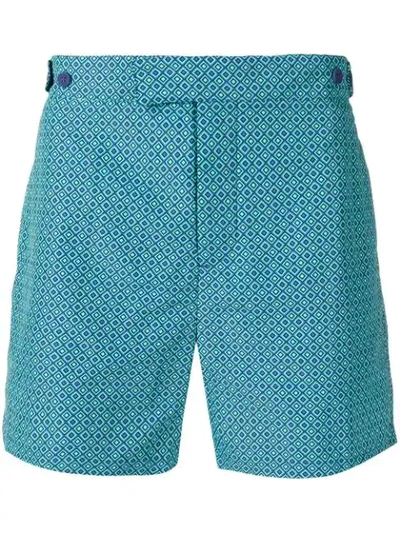 Frescobol Carioca Angra Tailored Short Swim Shorts In Blue