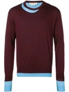 Marni Maglia Girocollo Cotton-pique Polo Shirt In Red