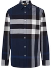 BURBERRY CHECK STRETCH COTTON SHIRT