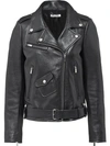 MIU MIU ZIP-UP LEATHER JACKET