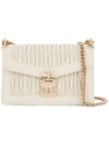 MIU MIU MIU MIU CONFIDENTIAL MATELASSÉ CROSSBODY BAG - WHITE