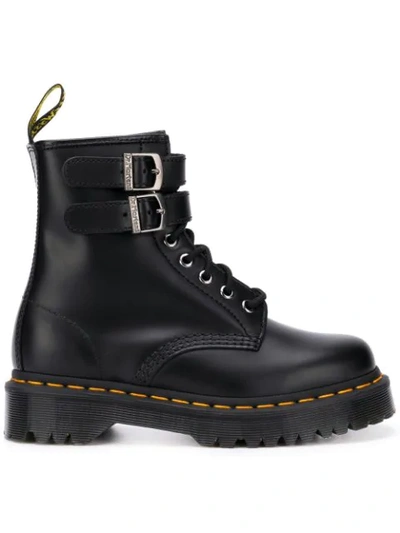 Dr. Martens' Dr Martens 1460 Alternative Buckle Chunky Leather Boot In Black