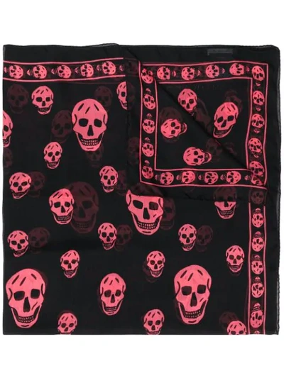 Alexander Mcqueen Skull Scarf In Black