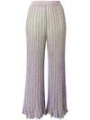 Missoni Glitter Striped Trousers In Purple
