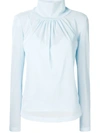 VICTORIA BECKHAM GATHERED HIGH NECK TOP