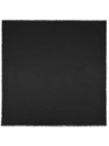Gucci Black Tonal Gg Supreme Silk Wool Scarf In Black