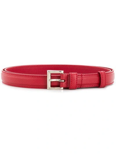 Prada Buckled Adjustable Belt In Red