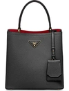 PRADA PRADA DOUBLE BUCKET BAG - BLACK