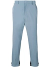 Prada Techno Stretch Trousers In Blue
