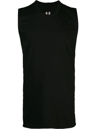 Rick Owens Fitted Tank Top In Black