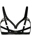 Bordelle Satin Open Bra In Black