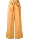 FORTE FORTE FORTE FORTE BELTED BAGGY TROUSERS - BROWN