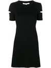 HELMUT LANG CUT-OUT RIBBED DRESS