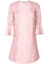 Valentino Cotton-blend Minidress In S86 Pink
