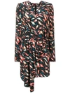 GIVENCHY ASYMMETRIC PRINTED DRESS