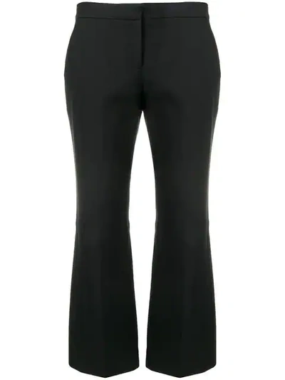 Alexander Mcqueen Cropped Tailored Trousers In Black