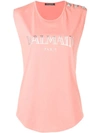 BALMAIN BUTTONED LOGO TANK