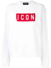 Dsquared2 Printed Icon Sweatshirt In White