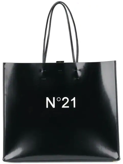 N°21 Large Logo-print Shopper Bag In Black