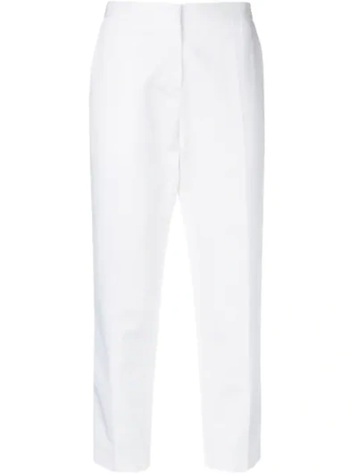 Marni Tailored Slim-fit Trousers In White