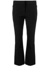 THEORY CROPPED FLARED TROUSERS