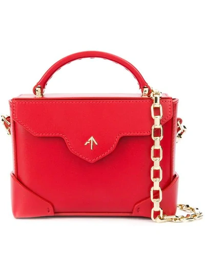 Manu Atelier Micro Bold Combo Shoulder Bag In Marlborored Red