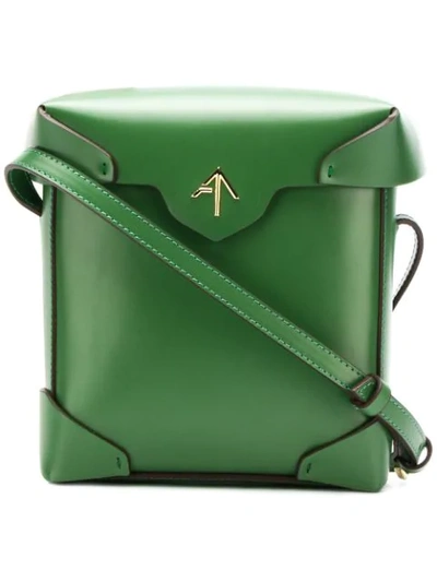 Manu Atelier Mini Pristine Crossbody Bag In Green
