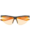 Heron Preston + Nike Tailwind Polycarbonate Sunglasses With Interchangeable Lenses In Black