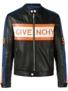 GIVENCHY GIVENCHY LOGO机车夹克 - 黑色