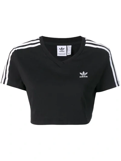 Adidas Originals Women's Originals Loose Crop T-shirt, Black - Size Med