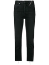 JEAN ATELIER FRAYED STRAIGHT-LEG JEANS