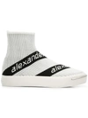 ALEXANDER WANG logo stripe sock sneakers