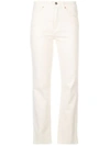 Khaite Vivian High-rise Slim-leg Jeans In Neutrals